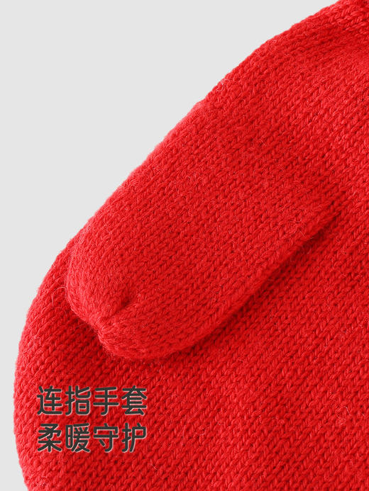 英氏儿童手套冬季保暖新年喜庆防风护手舒适新款YRPMJ4R019A 商品图3