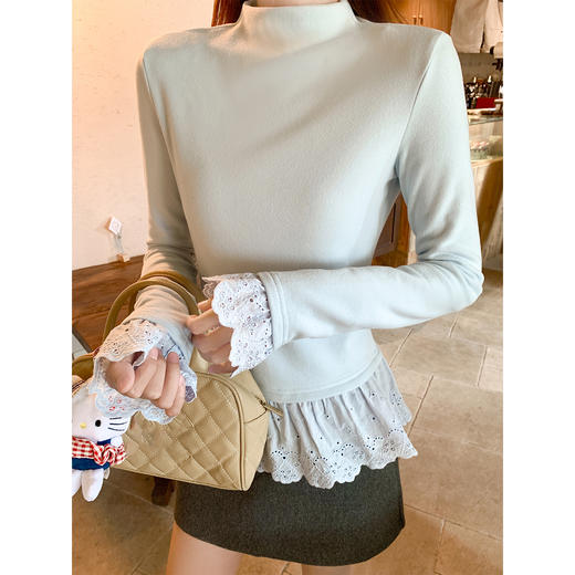 <曾小咸推荐>现货秒杀 ！微信超特价！韩系蕾丝打底t恤 日常129.99 立减60 秒杀69.99！！ 商品图2