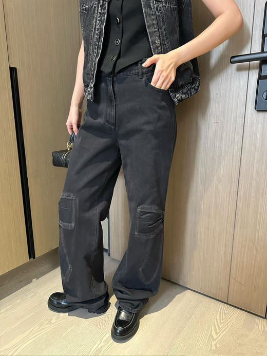 香奈儿 25秋冬新款 蝴蝶结压花牛仔裤(TM) 商品图8