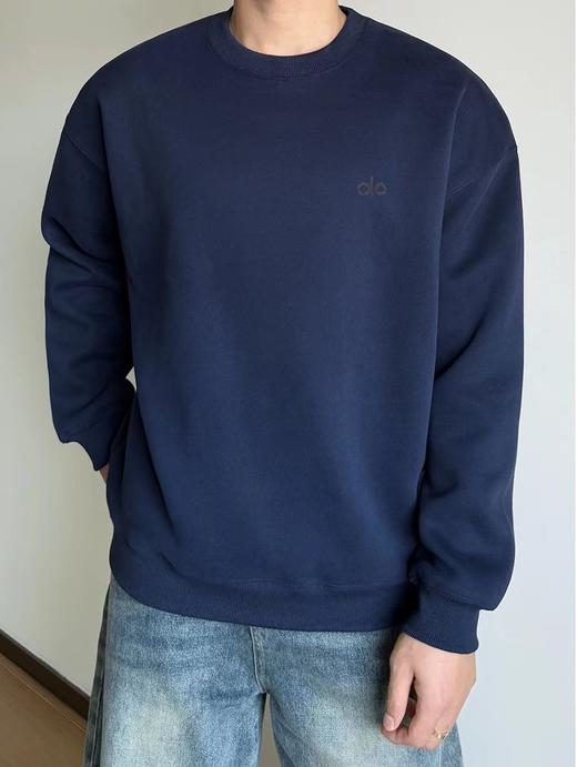 D121160男士加绒加厚银狐绒百搭保暖套头卫衣 商品图6