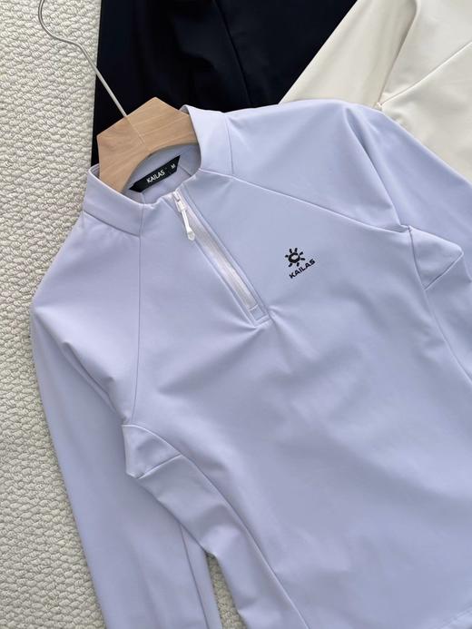 D121151轻量透气户外运动登山徒步半拉链女款长袖抓绒衣 商品图9