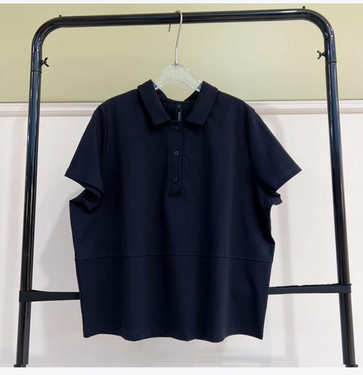 【必入爆款推荐】水淼2026春新品时尚超显瘦小翻领 Polo领半袖2370 商品图2