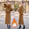 HR ZYQF31小香风套装羽绒服外套配半身裙两件套配真狐狸毛 商品缩略图1