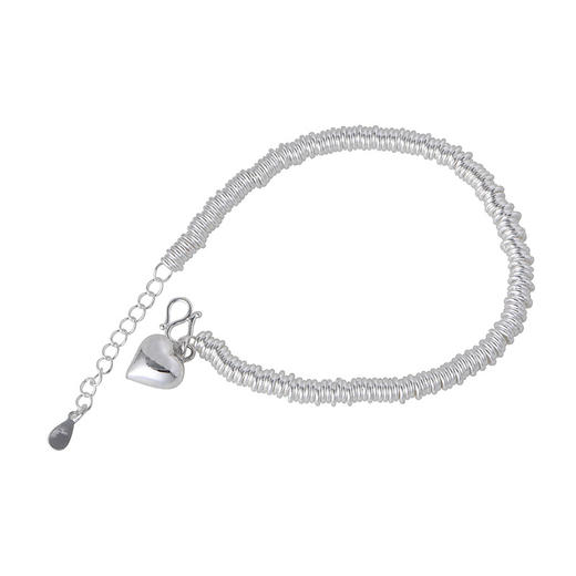 【澄澈的心】足银999素银圈桃心纯银手链项链【SCH-CK40183-3】 商品图4