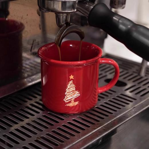 圣诞新年款~大红色圣诞马克杯陶瓷咖啡杯杯子水杯圣诞节陶瓷杯喜庆杯子280ml 商品图0