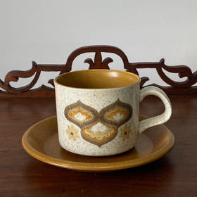 英国1970s Royal Worcester Palissy咖啡杯碟2pcs B0312