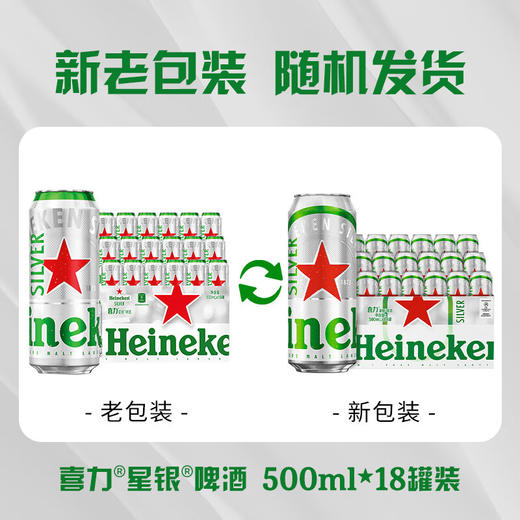 喜力星银9.5度啤酒罐装500ml*18罐 商品图3