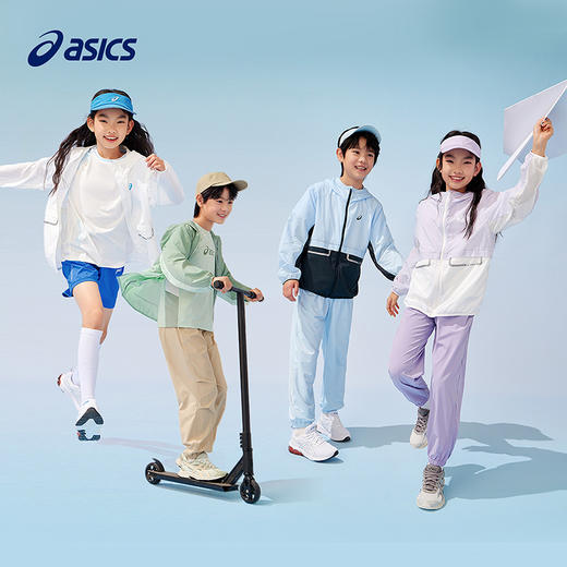 ASICS/亚瑟士童装2025年夏季新款男女童UPF50+防晒服梭织拼色外套 商品图4