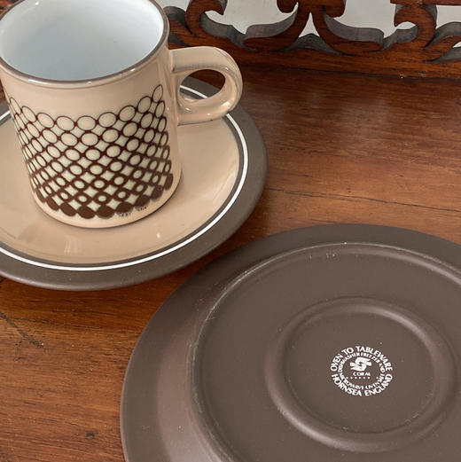 英国1970s Hornsea Coral系列 咖啡杯碟三件套 B0333 商品图4