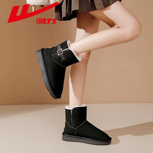 回力雪地靴女冬季2025新款加绒加厚保暖棉鞋公主风时尚短靴子女款 商品图8