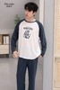 长袖长裤丝光棉圆领套装男款睡衣舒适透气1415343 商品缩略图0