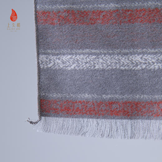 SAINTJOY/上久楷 拉绒围巾  真丝拉绒长巾  WJ3J025210003 商品图4