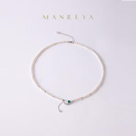 Manreya玛芮雅“玉髓福禄”淡水珍珠项链|铜镀金，淡水珍珠，玉髓