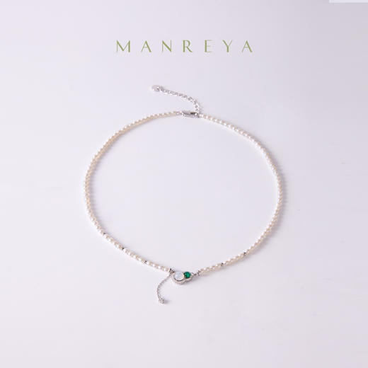 Manreya玛芮雅“玉髓福禄”淡水珍珠项链|铜镀金，淡水珍珠，玉髓 商品图0