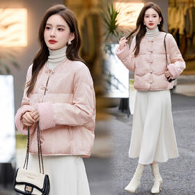 HR JXYR2580国风羽绒服新中式洋气白鸭绒羽绒外套