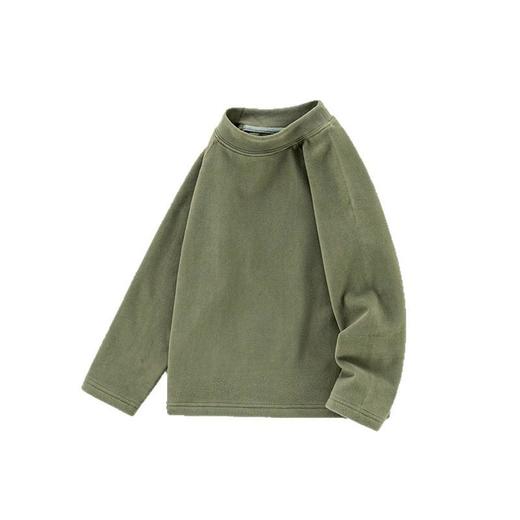 儿童打底衫冬季男童加绒上衣女童长袖加厚衣服大童半高领保暖衣冬 商品图4