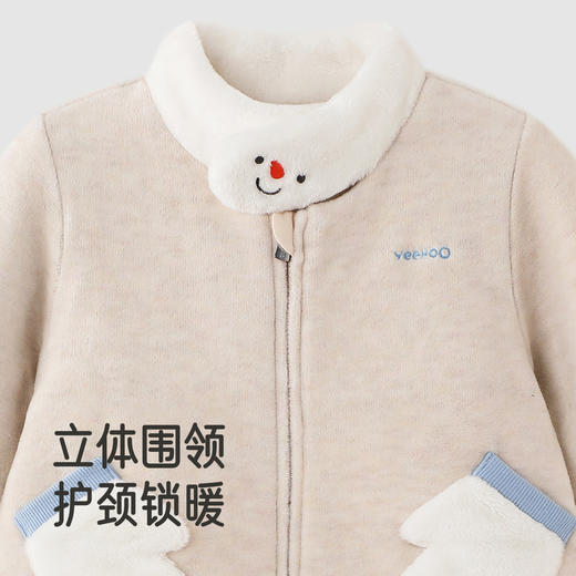 英氏儿童针织爬服哈衣宝宝冬季夹棉保暖新款连体衣YRHAJ4R030A 商品图2