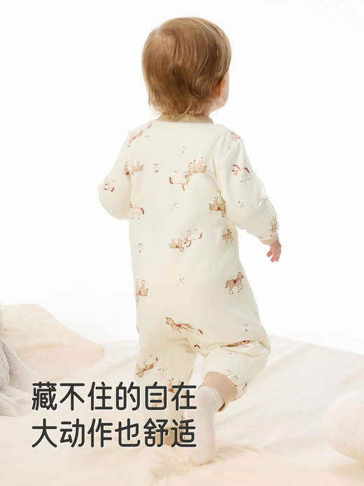 英氏婴儿连体衣新生儿爬服秋冬夹棉纯棉长袖新款哈衣YLHAJ3R030A YLAAJ3R029A 商品图4