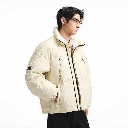 GXG男装【85鸭绒】冬季纯色防寒保暖休闲男式立领短款羽绒服K&C 商品图7