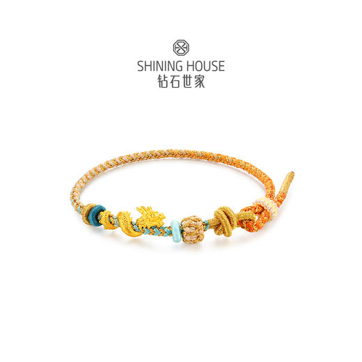 【定价黄金】【限时8折】【现货】钻石世家 心喜祥瑞系列 足金黄金手串 平安结/圆满结/金刚结 龙元素 见龙则喜足金手绳 商品图1