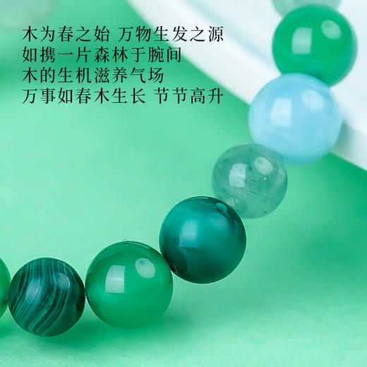 五行手串喜用木天然水晶平衡能量补木手串轉運本命饰品 商品图4