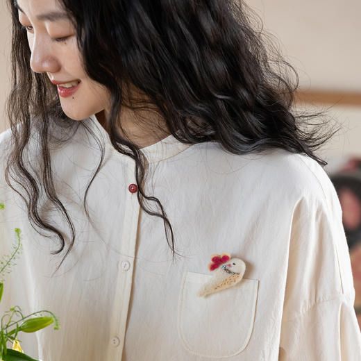 牧衣游原创 纯羊毛胸针百搭文艺小众 游里【不支持会员折】 商品图0