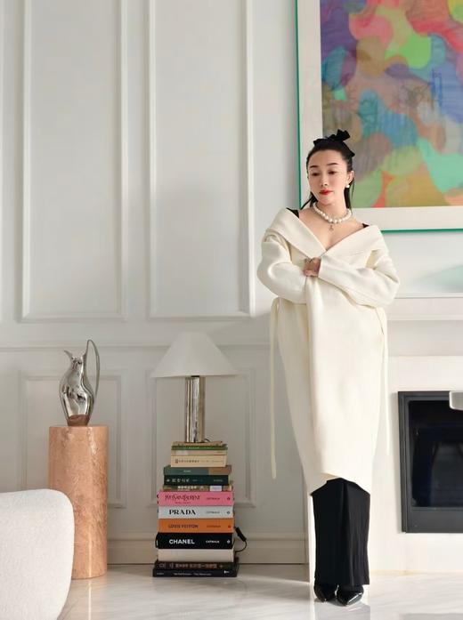 【12.19上新】之家白色羊毛羊绒双面呢长大衣·LSQ 商品图7