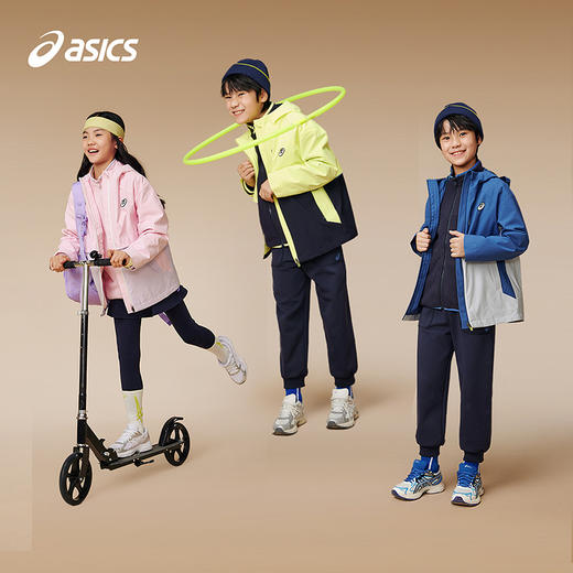 ASICS/亚瑟士儿童2025年秋季三防三合一冲锋夹克时尚拼色防风透湿 商品图4
