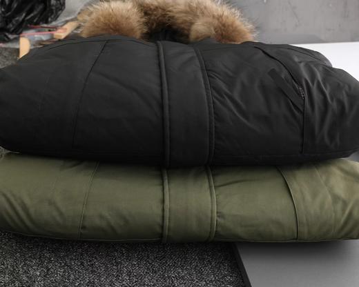 D121149纯色毛领连帽中长款滑雪服极地羽绒服 商品图3