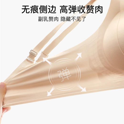 A1-【隐形粉底液内衣】光面提拉聚拢洞洞杯无钢圈舒适无痕薄款文胸罩  提拉星芒【3.24公众号】 商品图6