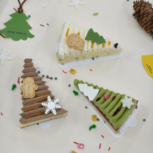 圣诞树切角蛋糕 商品图0