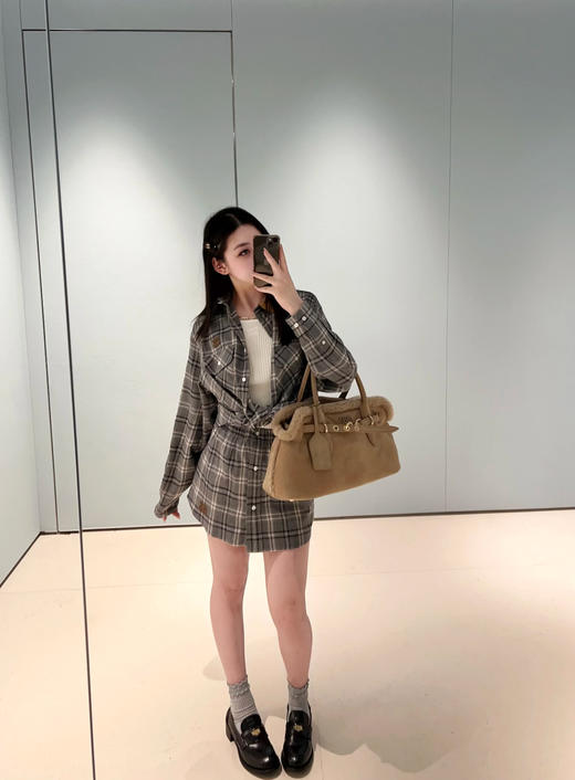 缪缪 新款格纹衬衫(KX*MM) 商品图5