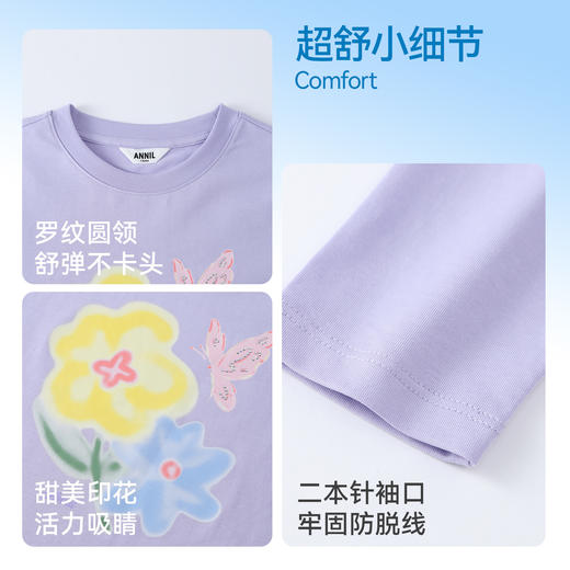 女童圆领长袖针织衫春季新款安奈儿童装EG611576 商品图4