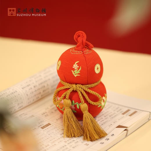 苏州博物馆 万福无忧刺绣葫芦摆件 商品图1