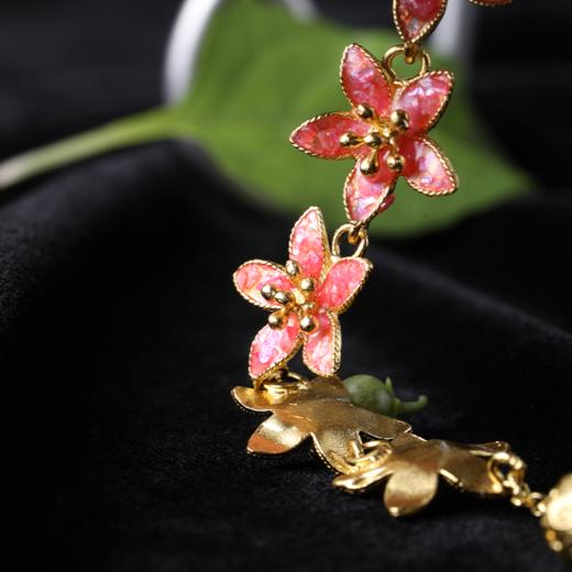 【林栖好物】东阳五瓣梅花螺钿耳环（预售15天）LX11025002 商品图5