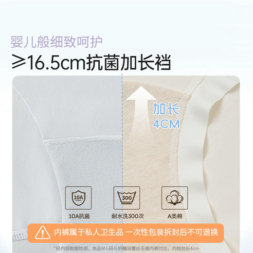 奶糖派大码内裤女天线宝宝联名中高腰加长档新款不夹臀女士三角裤 商品图4