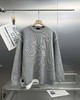D121122新款提花宽松阔版秋冬针织衫长袖套头毛衣男女同款 商品缩略图1
