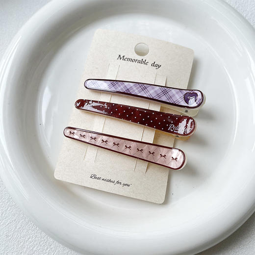 焦糖波波鸭嘴夹少女感化妆夹组合夹-纪念日百货门店同款167095144 商品图2