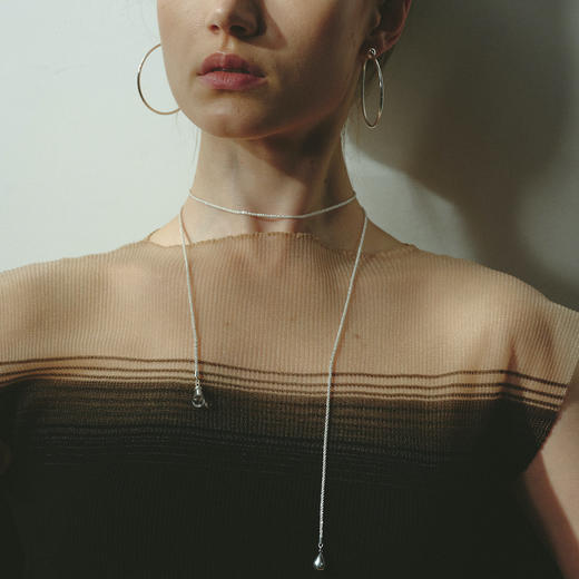 【春夏新款】alodia.co 品牌直发 掠影银河白水晶水滴毛衣链 意大利工艺长期主义简约高级感 商品图3