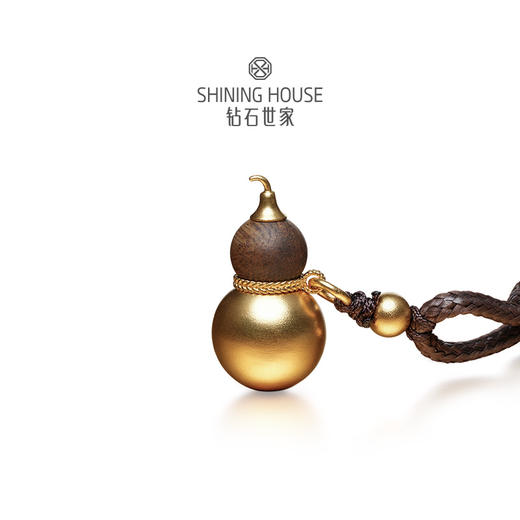 【沉香黄金】【福满厚禄系列】钻石世家 如意葫芦足金沉香吊坠（配绳）  古法黄金吊坠挂坠【黄金产品不支持无理由退换货】预计3-5天发货 商品图9