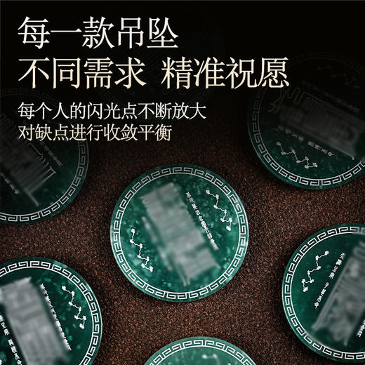 原创国风翡翠影雕北斗十二生肖吊坠男女同款本命吊坠 商品图3