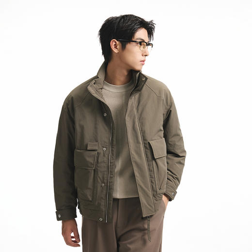 GXG男装【90白鸭绒】冬季工装大口袋立领休闲保暖男式羽绒服K&C 商品图5