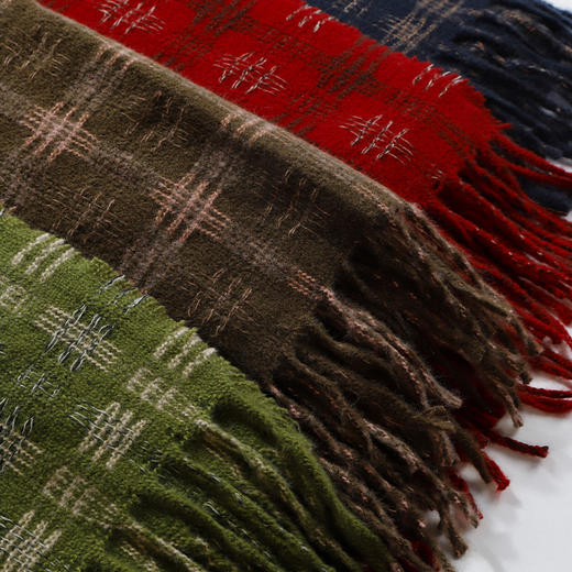 DM格子撞色流苏围巾-纪念日百货门店同款167897489 商品图1