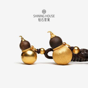 【沉香黄金】【福满厚禄系列】钻石世家 如意葫芦足金沉香吊坠（配绳）  古法黄金吊坠挂坠【黄金产品不支持无理由退换货】预计3-5天发货
