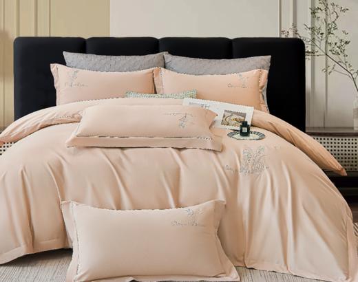 A类冬季纯棉加厚磨毛四件套优兰朵轻奢全棉刺绣被套床上用品G117800040 商品图3