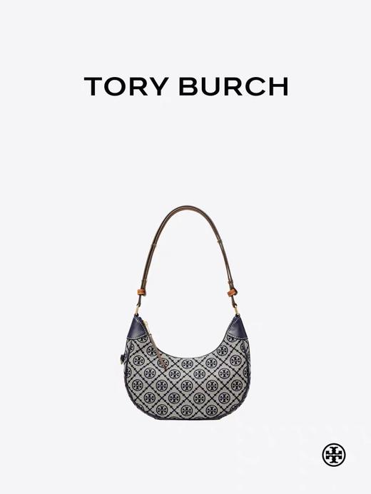 【品牌授权】【礼盒礼袋】Tory Burch女包Monogram老花腋下包单肩斜挎月牙包 商品图1