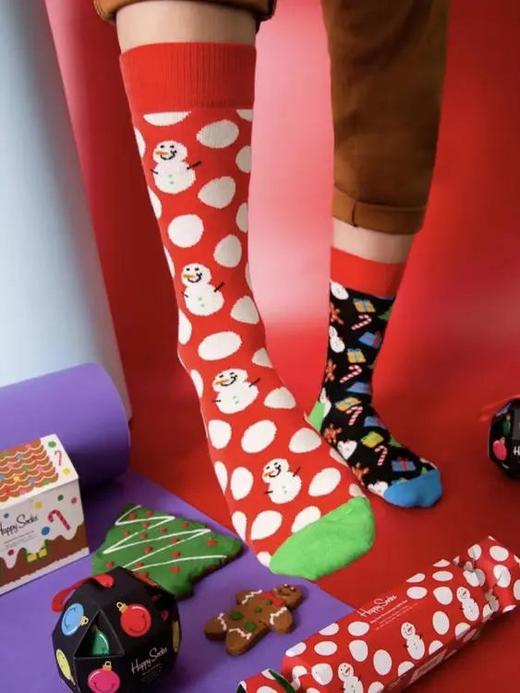 正品授权品牌直发【happy socks圣诞限定礼盒】红格爱心+姜饼人+圣诞礼盒装，全家一起穿节日氛围直接拉满WD 商品图3