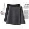 「自」全新升级【铂金会员146/天猫199/差价53】(10854)洛诗琳不规则毛呢半身裙2025秋冬高腰厚款短款休闲A字裙女 商品缩略图1