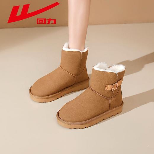 回力雪地靴女冬季2025新款加绒加厚保暖棉鞋公主风时尚短靴子女款 商品图4