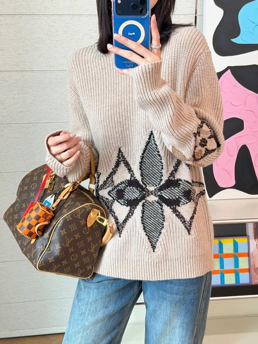 驴家 最新款 卡其色粗针织圆领衫(KX*MM) 商品图5